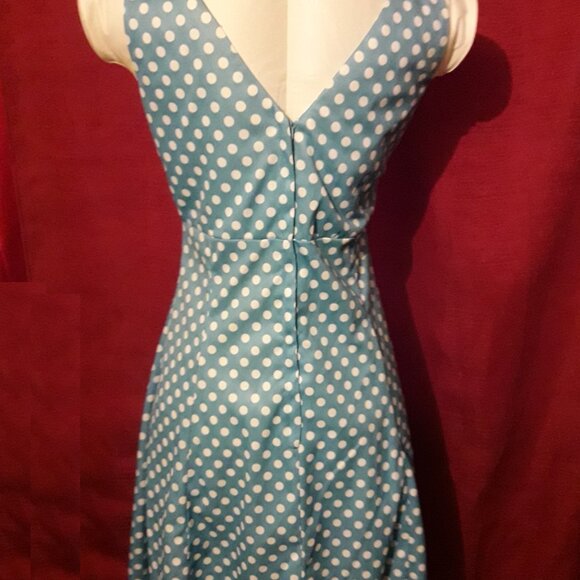 Vintage 70s Polka Dot Mini Dress, Built-In Bra, "Linda Originals" Montreal, XS - Picture 4 of 9